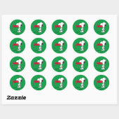 Peanuts | Snoopy-Zuckerstange-Schale Runder Aufkleber (Blatt)