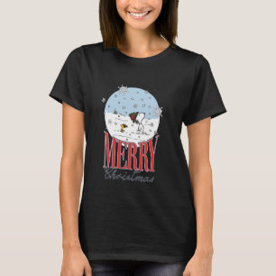 Peanuts Snow Globe Frohe Weihnachten T-Shirt