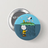 Peanuts | Sonnentag Regentag halb und halb Button (Vorne & Hinten)