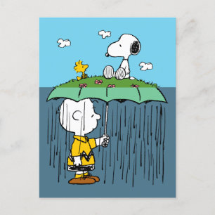 Peanuts   Sonnentag Regentag Halb und Halb Postkarte