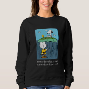Peanuts Sonnentag Regentag halb und halb Sweatshirt