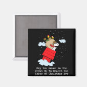 Peanuts The Flying Ace At Christmas  Magnet (Vorderseite/Rückseite)