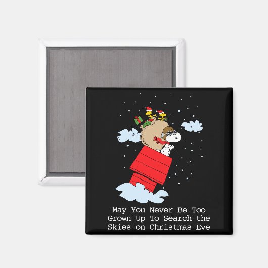 Peanuts The Flying Ace At Christmas Magnet (Vorderseite/Rückseite)
