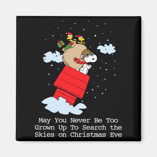 Peanuts The Flying Ace At Christmas  Magnet (Vorne)