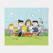 Peanuts | The Gang Around the Piano Fleecedecke (Vorderseite (Horizontal))