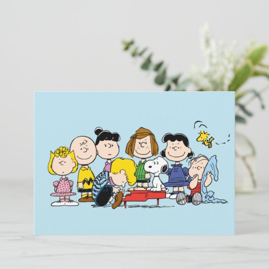Peanuts | The Gang Around the Piano Karte (Stehend Vorderseite)