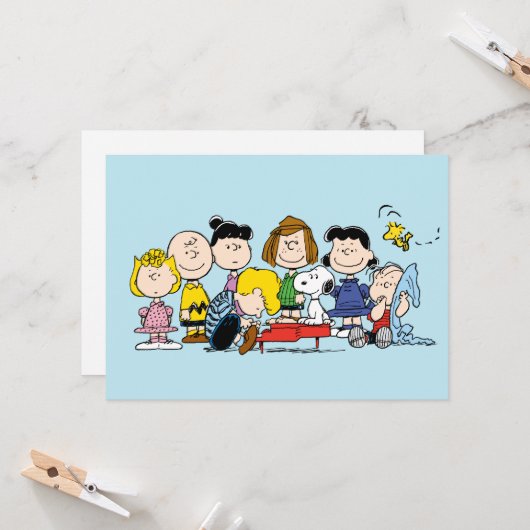 Peanuts | The Gang Around the Piano Karte (Vorderseite/Rückseite Beispiel)