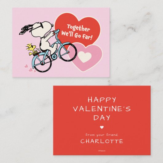 Peanuts | Together We'll Go Far Mitteilungskarte (Vorne/Hinten)