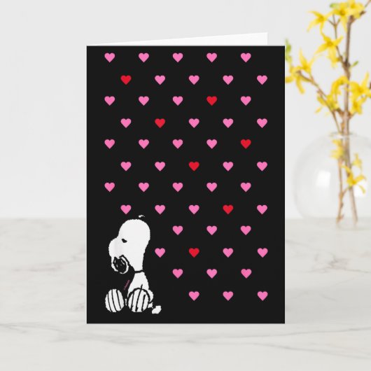 Peanuts Valentine Hearts Karte (Gelbe Blume)