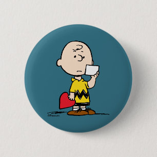 Peanuts   Valentine's Day Charlie Brown Valentine Button