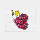 Peanuts - Valentines - Floral Heart  Fleecedecke (Vorderseite (Horizontal))