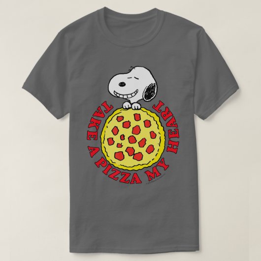 Peanuts Valentines machen mir eine Pizza T-Shirt (Design vorne)