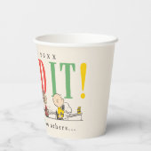 Peanuts We Did It Graduation Funny Quote Snoopy Pappbecher (Rückseite)