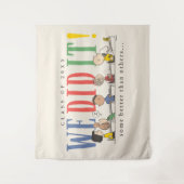 Peanuts We Did It Graduation Funny Quote Snoopy Wandteppich (Vorderseite)