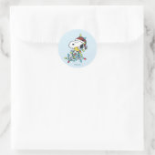 Peanuts | Weihnachtsliebe und -lichter Runder Aufkleber (Tasche)