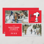 Peanuts Weihnachtslieder Familie FotoCollage Feiertagskarte (Vorne/Hinten)