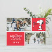 Peanuts Weihnachtslieder Familie FotoCollage Feiertagskarte (Stehend Vorderseite)