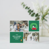 Peanuts Weihnachtsliegeplatz Foto Feiertagspostkarte (Stehend Vorderseite)