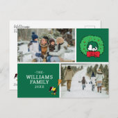 Peanuts Weihnachtsliegeplatz Foto Feiertagspostkarte (Vorne/Hinten)
