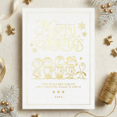 Peanuts Weihnachtssänger Feiertag Folien Feiertagskarte