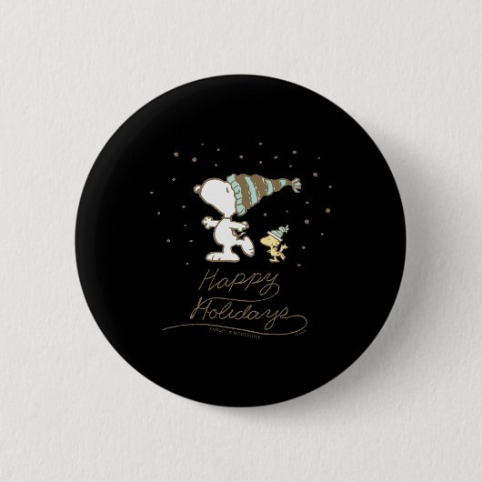 Peanuts Winter Skating T Shirt Button (Vorderseite)