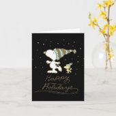 Peanuts Winter Skating T Shirt  Karte (Gelbe Blume)