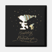 Peanuts Winter Skating T Shirt Magnet (Vorne)