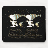 Peanuts Winter Skating T Shirt Mousepad (Vorne)