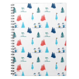 Peanuts Winter Skiing the Slopes Pattern Notizblock