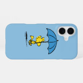 Peanuts | Woodstock Blauer Schirm iPhone 16 Hülle (Rückseite (Horizontal))