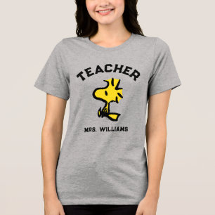 Peanuts Woodstock Looking Ahead Teacher Tri-Blend Shirt