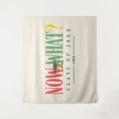 Peanuts Woodstock Now What Graduation Funny Quote Wandteppich (Vorderseite)