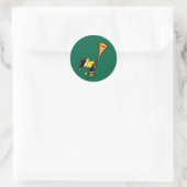 Peanuts | Woodstock Santa Claus Runder Aufkleber (Tasche)