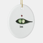 Peapod Liebe Keramik Ornament (Rechts)