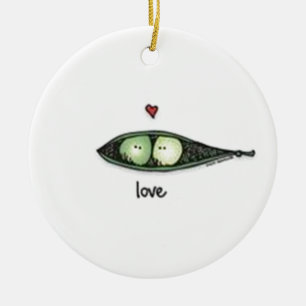 Peapod Liebe Keramik Ornament