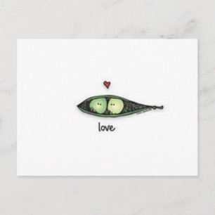 Peapod-Liebe Postkarte