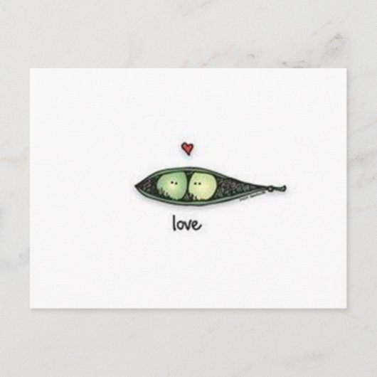 Peapod-Liebe Postkarte (Vorderseite)