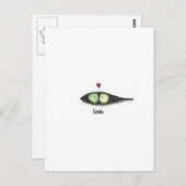 Peapod-Liebe Postkarte (Vorne/Hinten)