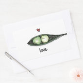 Peapod-Liebe Rechteckiger Aufkleber (Umschlag)