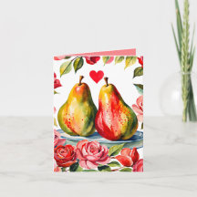 Pear-amour Punny Valentine Card für Partner