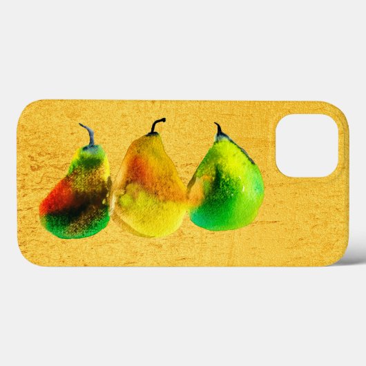 Pear Art niedliche Aquarellfrucht Case-Mate iPhone Hülle (Rückseite (Horizontal))