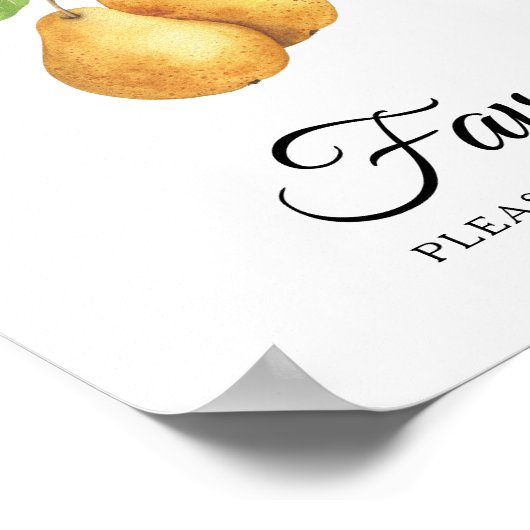 Pear Brautparty Favoriten bitte eine Poster (Ecke)