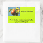 Pear Butter Jam Label Rechteckiger Aufkleber (Tasche)