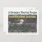 Pear Cactus pear Martini Rezept Postkarte (Vorne/Hinten)