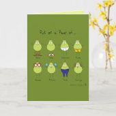Pear Card - Funny Pear Pun Card Karte (Gelbe Blume)