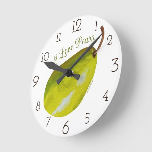Pear Clock Runde Wanduhr (Winkel)