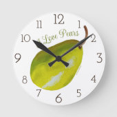 Pear Clock Runde Wanduhr (Vorderseite)