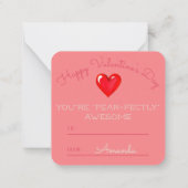 "Pear-fectly" Phantastisches Klassenzimmer Valenti Mitteilungskarte (Rückseite)