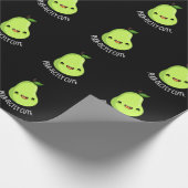 Pear-fein Niedliches Fruchtpear Dark BG Geschenkpapier (Ecke)
