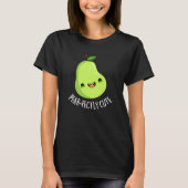 Pear-fein Niedliches Fruchtpear Dark BG T-Shirt (Vorderseite)